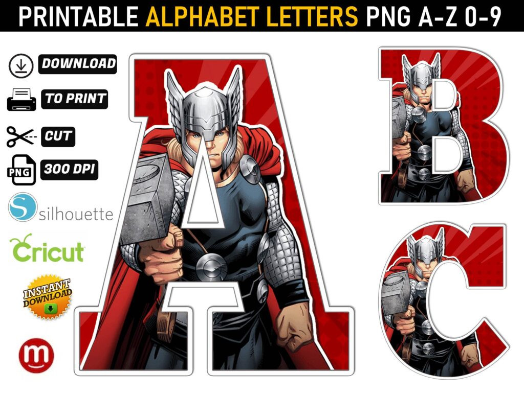 Superhero Alphabet Letters Png 1 MR ALPHABETS