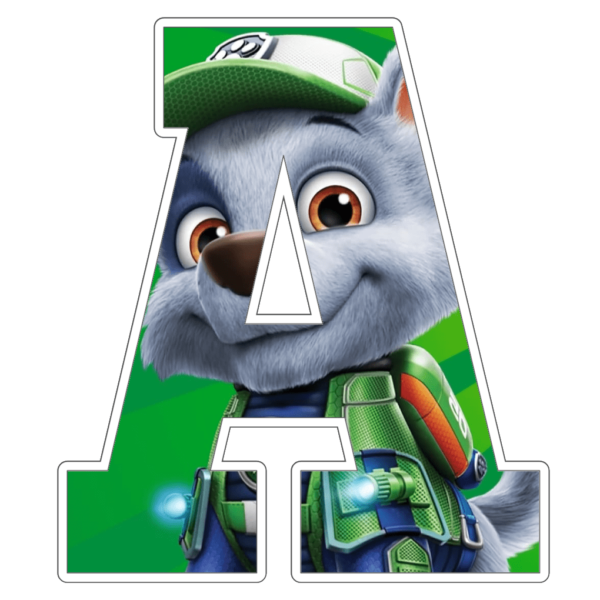 Rocky Paw Patrol Letters png