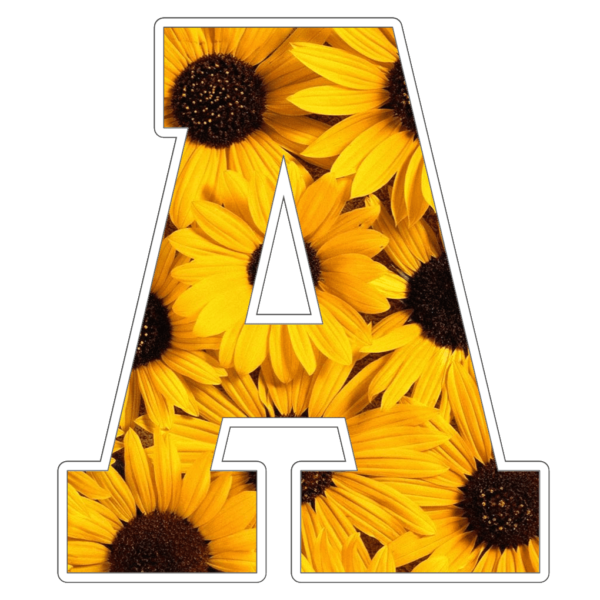 Sunflower Letters png
