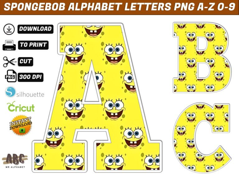 Spongebob Archives - MR ALPHABETS