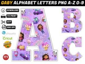 gaby dollhouse alphabet letters
