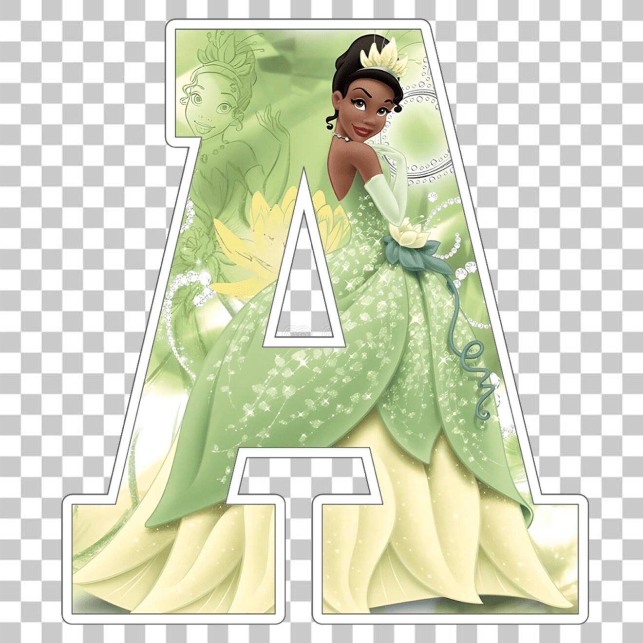 Tiana Princess Alphabet Letters Png Mr Alphabets