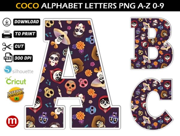 Coco Alphabet Letters Disney