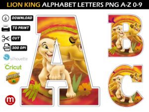 Lion King Alphabet Letters