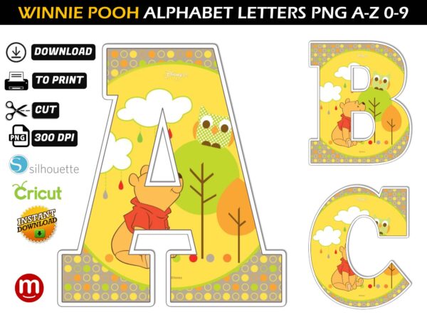 Winnie The Pooh Alphabet Letter
