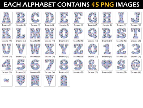 Encanto Alphabet png