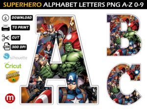 Superhero Alphabet Letters 21