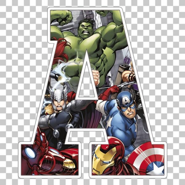 Superhero alphabet Letters