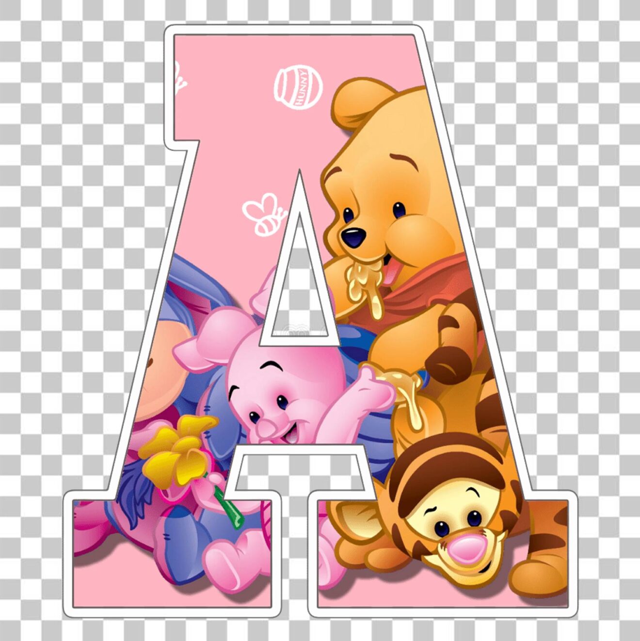 Winnie The Pooh Alphabet Letters png 3 MR ALPHABETS