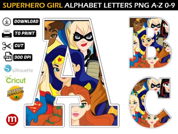Superhero Girl Letters