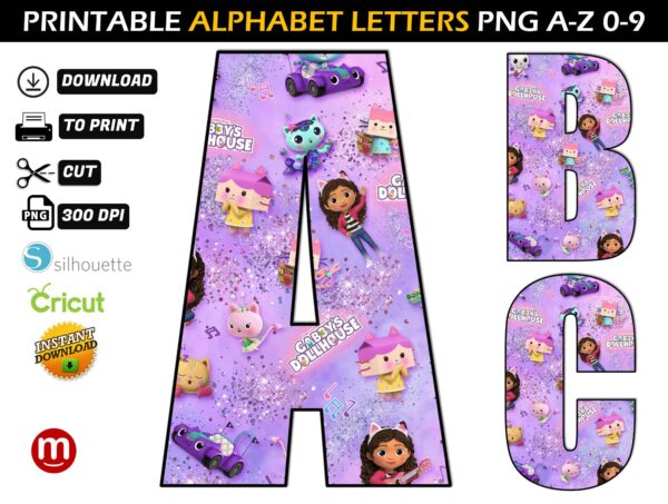 gabby's dollhouse alphabet