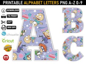 Rugrats Alphabet Letters