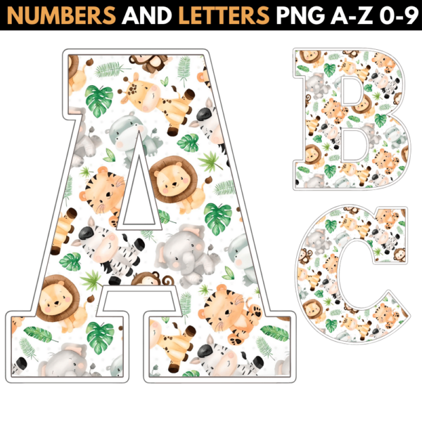 Safari Alphabet Letters