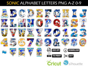 Sonic Alphabet Letters png