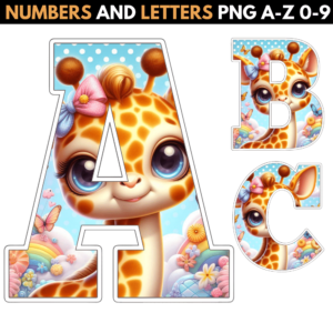 Giraffe Alphabet Letters png 2