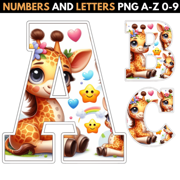 Jiraffe Alphabet Letters
