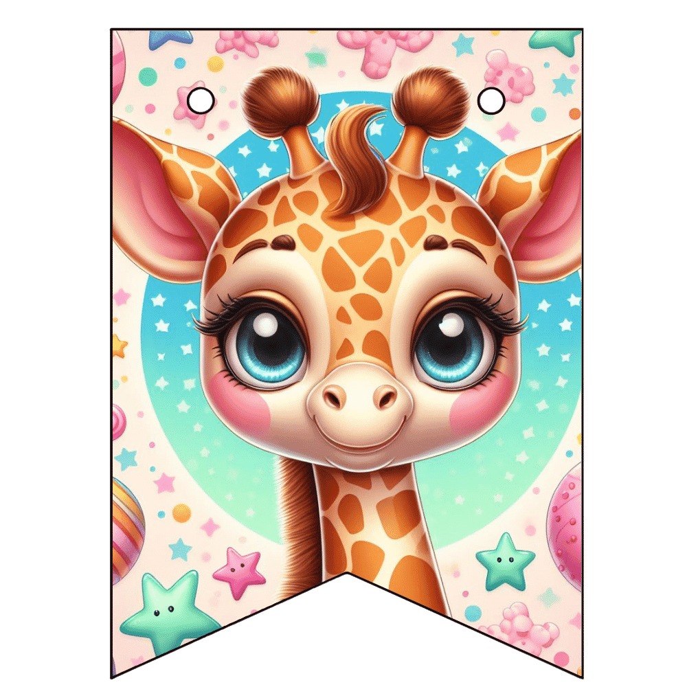 Giraffe Birthday Banner