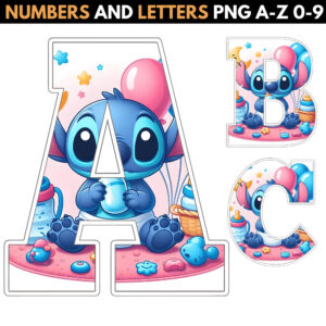 Stitch Alphabet Letters png 3