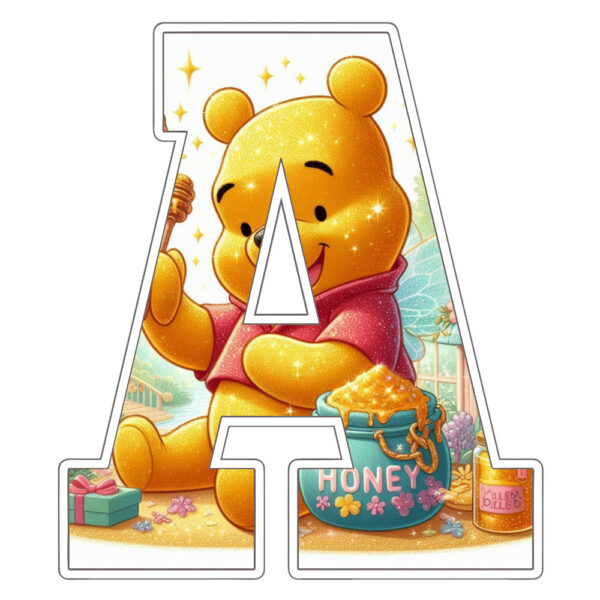 Winnie Pooh Alphabet Letters png