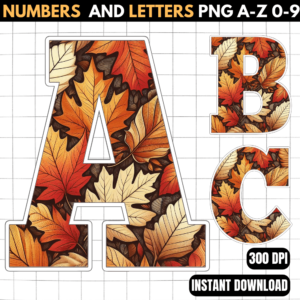Autumn Alphabet Letters png