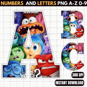Inside Out 2 Alphabet Letters