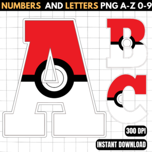 Pokemon Alphabet Letters png