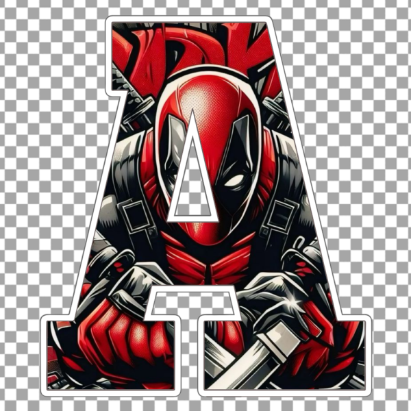 Deadpool Alphabet Letters png